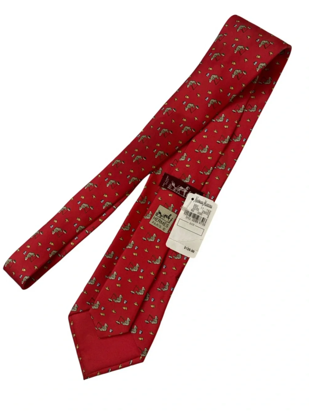 HERMÈS silk tie